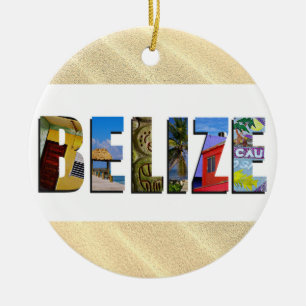Belize Tropical Sand Beach Foto Weihnachten Keramik Ornament