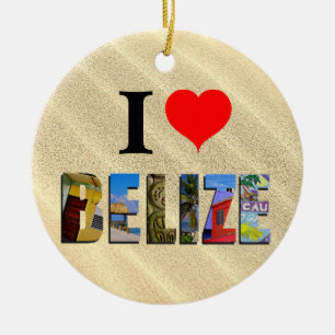 Belize Tropical Sand Beach Reisen Fotos Weihnachte Keramik Ornament