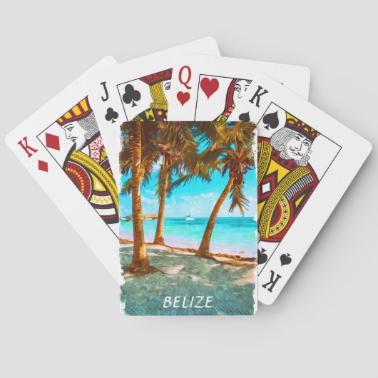 Belize-Tropischer Strand Spielkarten (Rückseite)