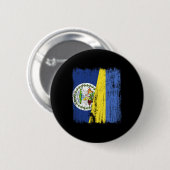 Belize Ukraine Halbflagge Belizisch Ukrainisches E Button (Vorne & Hinten)