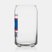 Belize und Belizean Flag Blue Personalisierung Dosenglas (Links)