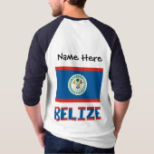 Belize und Belizische Flagge mit Ihrem Namen T-Shirt (Rückseite)