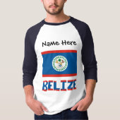 Belize und Belizische Flagge mit Ihrem Namen T-Shirt (Vorderseite)