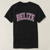Belize Varsity Style Pink Tet Pullover (Design vorne)
