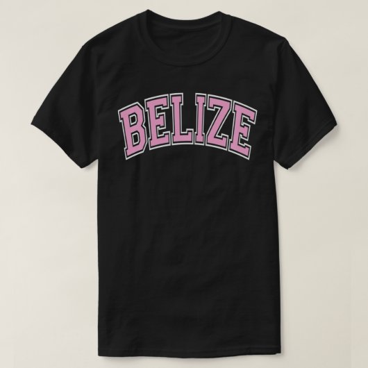 Belize Varsity Style Pink Tet Pullover (Design vorne)