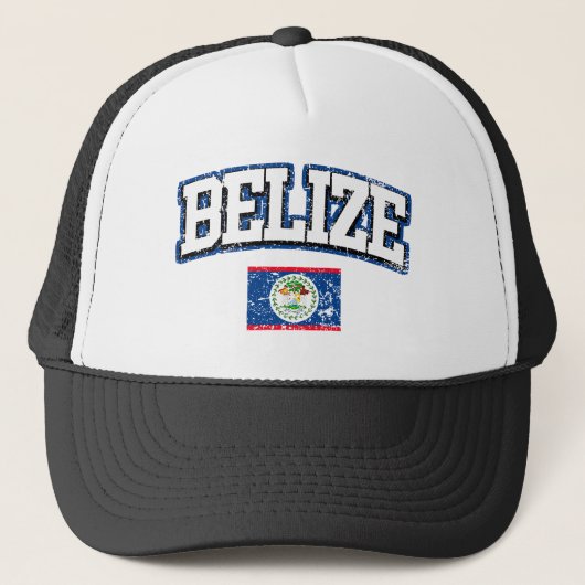 Belize Vintag Flag Truckerkappe (Vorderseite)