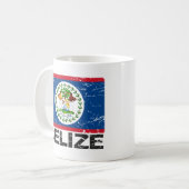 Belize Vintage-Flagge Kaffeetasse (Vorderseite Links)