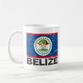 Belize Vintage-Flagge Kaffeetasse (Links)