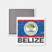 Belize-Vintage-Flagge Magnet (Vorderseite/Rückseite)