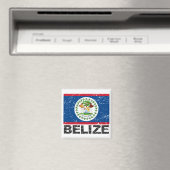 Belize-Vintage-Flagge Magnet (In Situ (Geschirrspüler))