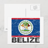 Belize-Vintage-Flagge Postkarte (Vorne/Hinten)