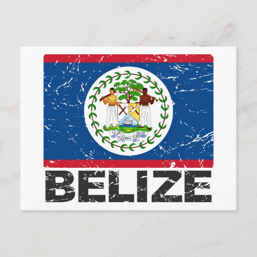 Belize-Vintage-Flagge Postkarte (Vorderseite)