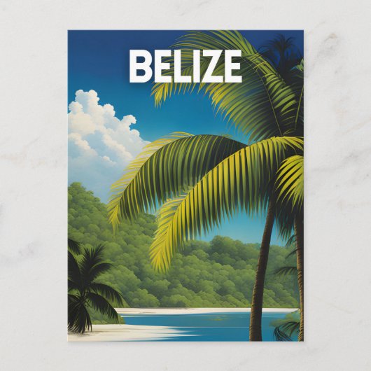 Belize Vintage Reisen Postkarte (Vorderseite)