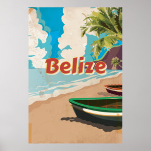 Belize Vintage Reiseplakat Poster