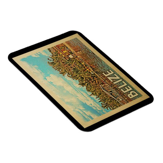 Belize Vintage Travel Magnet (Rechte Seite)