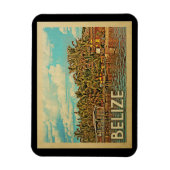 Belize Vintage Travel Magnet (Vertikal)