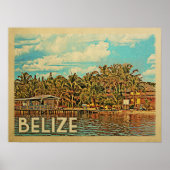Belize Vintage Travel Poster (Vorne)