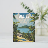 Belize Vintage Travel Poster Postkarte (Stehend Vorderseite)