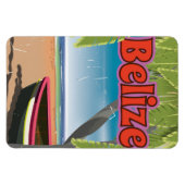 Belize Vintage Urlaubsplaner Magnet (Horizontal)