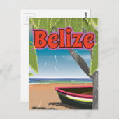 Belize Vintage Urlaubsplaner Postkarte (Vorne/Hinten)