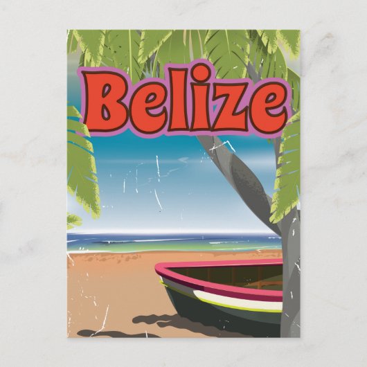 Belize Vintage Urlaubsplaner Postkarte (Vorderseite)