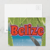 Belize Vintage Urlaubsplaner Postkarte (Vorne/Hinten)