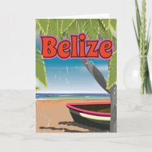 Belize Vintage-Urlaubsposter Feiertagskarte