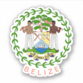 Belize-Wappen Aufkleber (Vorderseite)