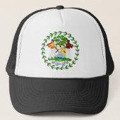 Belize-Wappen Hut Truckerkappe (Vorderseite)