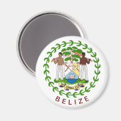 Belize-Wappen Magnet (Vorderseite/Rückseite)