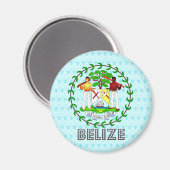 Belize-Wappen Magnet (Vorderseite/Rückseite)