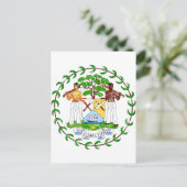 Belize-Wappen Postkarte (Stehend Vorderseite)
