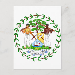 Belize-Wappen Postkarte