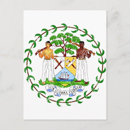 Belize-Wappen Postkarte (Vorderseite)