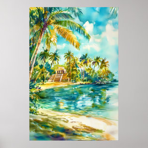 Belize-Wasserfarbenposter Wasserfarben 2 Poster
