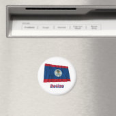 Belize Waving Flag mit Namen Magnet (In Situ (Geschirrspüler))