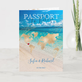 Belize Wedding Destination Passport Karte QR Code