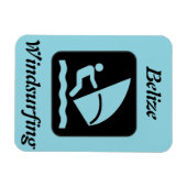 Belize Windsurfing (Glover's Reef Atoll) Magnet (Horizontal)