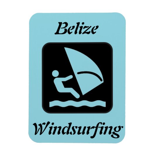 Belize Windsurfing (Glover's Reef Atoll) Magnet (Vertikal)