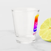 Belize Windsurfing (Glover's Reef Atoll) Regenboge Schnapsglas (Links)