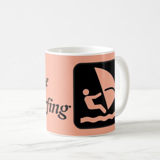Belize Windsurfing (Long Caye Glover's Reef Atoll) Kaffeetasse (VorderseiteRechts)