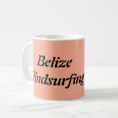 Belize Windsurfing (Long Caye Glover's Reef Atoll) Kaffeetasse (Vorderseite Links)
