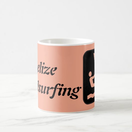 Belize Windsurfing (Long Caye Glover's Reef Atoll) Kaffeetasse (Mittel)