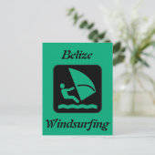 Belize Windsurfing (Long Caye Glover's Reef Atoll) Postkarte (Stehend Vorderseite)