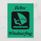 Belize Windsurfing (Long Caye Glover's Reef Atoll) Postkarte (Vorderseite)