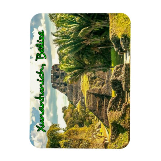 Belize Xunantunich stilisiert Magnet (Vertikal)