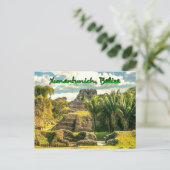 Belize Xunantunich stilisiert Postkarte (Stehend Vorderseite)