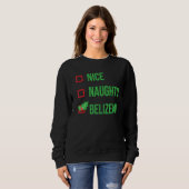 Belizean Funny Belize Pajama Weihnachten Sweatshirt (Vorne ganz)