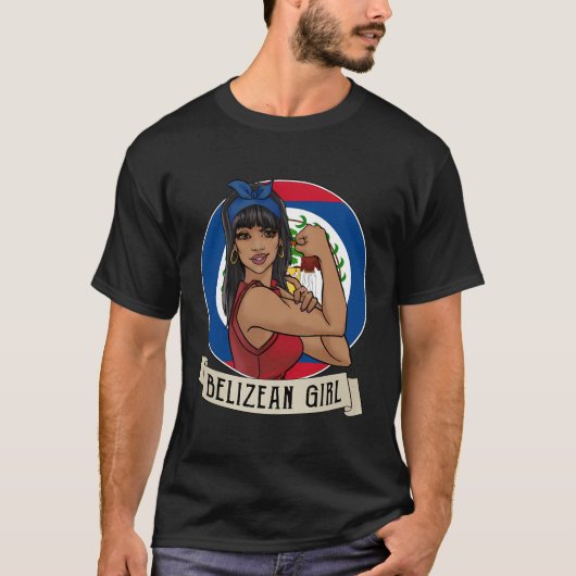 Belizean Girl Belize Geschenke T-Shirt (Vorderseite)