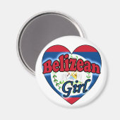 Belizean Girl Magnet (Vorderseite/Rückseite)